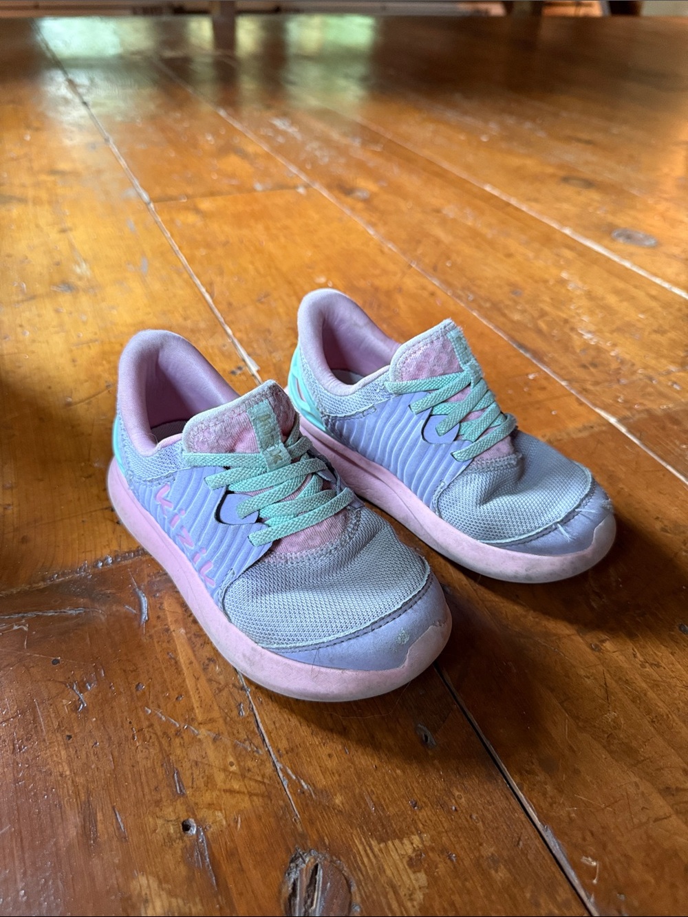 Kids Kizik Pastel Pink & Mint Everyday Sneakers
